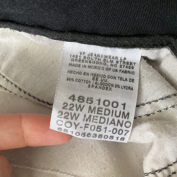 Lee, black slacks, size 22W - Picture 3 of 5